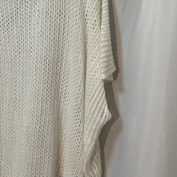 Tommy Bahama Womens Lightweight Cover Up Top White Linen Sweater One Size - Picture 3 of 8